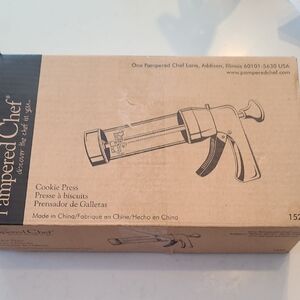 Pampered Chef Cookie Press - Clear and Black